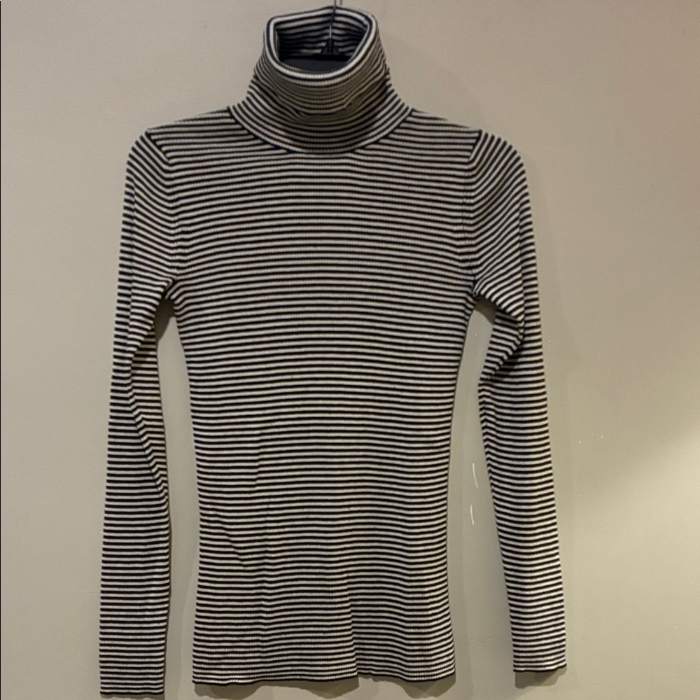 Banana Republic Black and White Striped Sweater